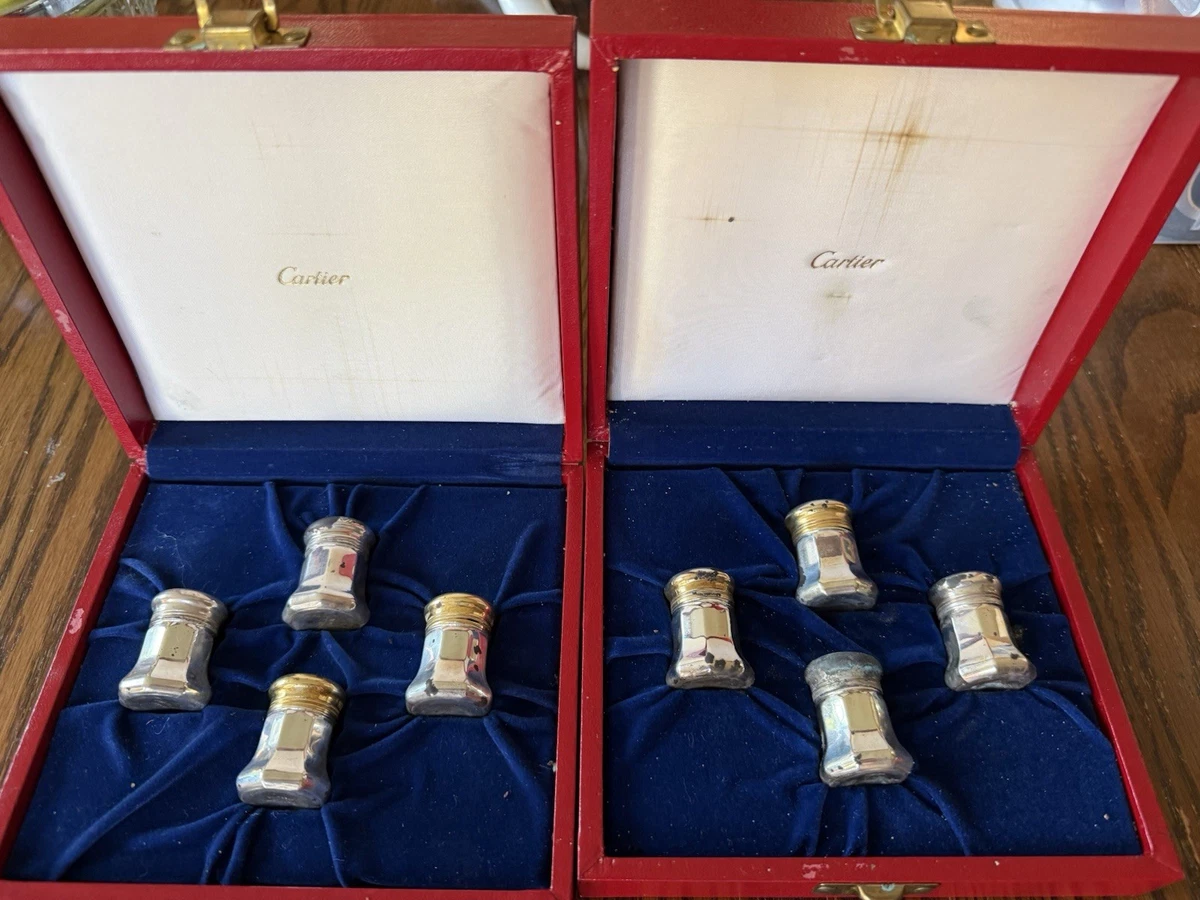 Cartier Antique US Sterling Silver Salt & Pepper Shakers for sale