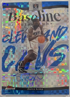 Topps Finest Baseline Autographs X-Fractor Shawn Kemp Cavaliers /99 #BA-SK