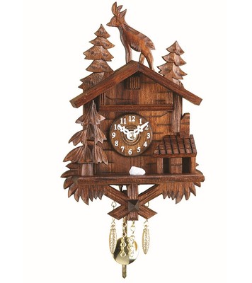 Kuckulino Schwarzwalduhr mit Quarzwerk und Kuckuckruf TU 2028 PQ NEU