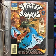 Street Sharks Vol 1 #1 Archie Comics NM- 1996 1st Series Rare HTF Low Print Run