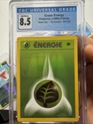 Pokemon CGC 8.5 Grass Energy 99/102 Base Set 1st French 1999 Card