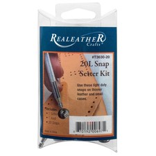 Realeather Crafts Snap Setter Kit, 20-Litter, Nickel T3630-20 