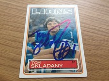 1983 Topps Tom Skladany  Autographed Football Card Detroit Lions Ohio State