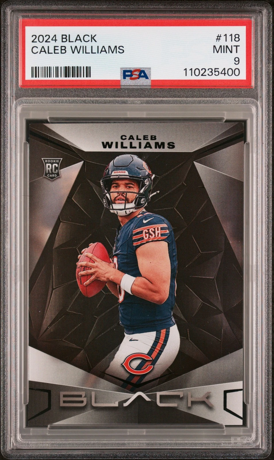 Caleb Williams Panini Black #118 Base