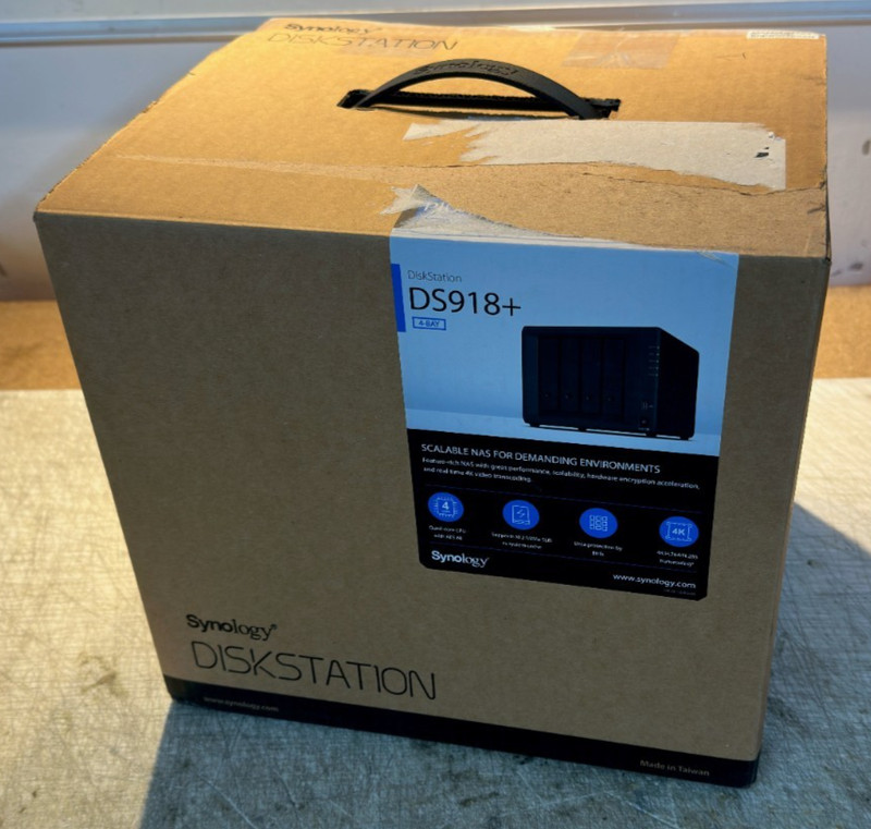 Synology DiskStation DS918+ 4 Bay Nas System (Opened / Never Used)
