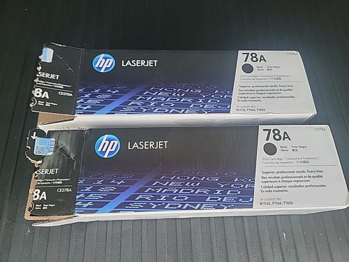 2 HP Laserjet Pro 78A Black Print Toner Cartridge CE278A Open Box
