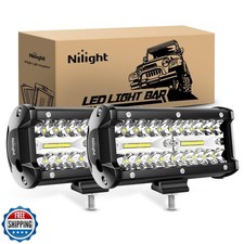 Nilight 18022C-B 6.5Inch 2PCS 6.5 Inch 120W Spot and Flood Combo