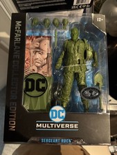 McFarlane Collector Edition Sergeant Rock 7    Platinum DC Classic Figure New