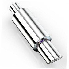 Exhaust Muffler 2" Inlet OD 3" Outlet Exhaust Tips 2 Intlet 3 outlet Silver