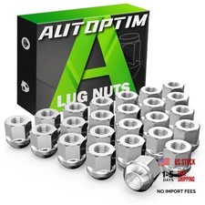 24PCS Open End Lug Nuts - Replacement Chevy Silverado M14x1.5 Chrome 24 Pcs