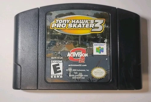 Tony Hawk's Pro Skater 3 Nintendo 64 N64 OEM Authentic Black Cart Working 2002