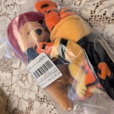 NEW Disney Store Winnie the Pooh And Tigger As Fireman Bean Bag plush Set