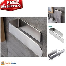 Sleek Self-Adhesive Towel Holder for Bathrooms and Kitchens - Rust-Resistant