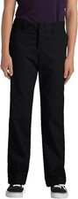 Girls pants dickies khaki youth slim size 5 black