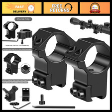 1" Dovetail Scope Rings 2 Pack - High/Medium Profile 1 Inch Mounts for 11mm Rail