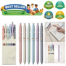 Gel Pens, 6pcs 0.7mm Fine Point Black Ink, Smooth Writing Pens for Journaling...