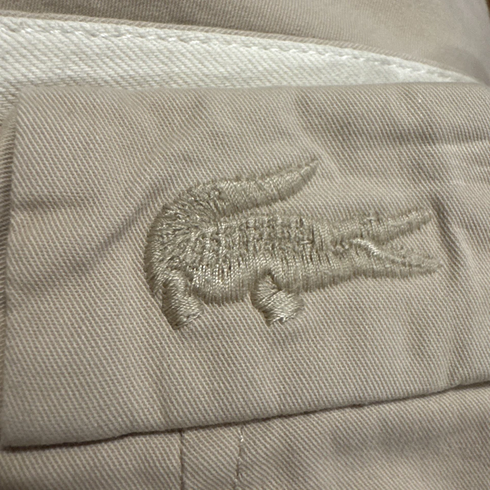 LACOSTE PANTALONES CORTOS MUJER CAQUI FRENTE PLANO 5” ENTREPIERNA ~ LEER DESCRIPCIÓN Foto 3 de 4