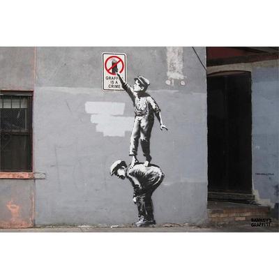 #ad #ad Banksy#x27;s Graffiti Graffiti is a Crime 24x36quot; Art Print Limited Edition $79.60