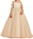 NWT Elegant Tulle Flower Girl Dress With Lace Applique & Button Accents Size 13 — photo 6