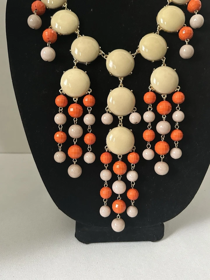 Vintage RJ Graziano Beaded Bib Necklace - Image 2 of 3