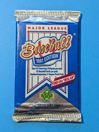 1991 Upper Deck Baseball Sealed Pack Find The Nolan  - Michael Jordan Rookie