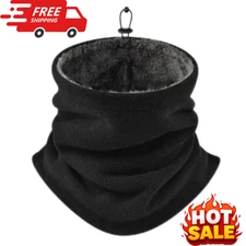 Winter Fleece Warmer Face Mask Scarf Soft Double Layer Thick Neck Gaiter Bandana