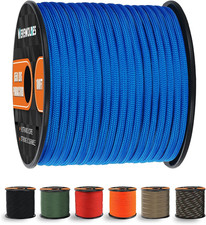 650Lb Paracord/Parachute Cord - 9 Strand Paracord Rope - 100', 200' Spools of Pa