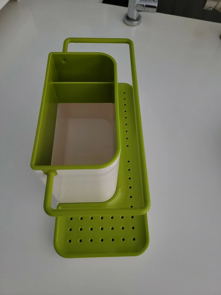 Joseph Joseph Surface Sink Caddy Sponge Holder Organize. Green / White - Image 4 of 4