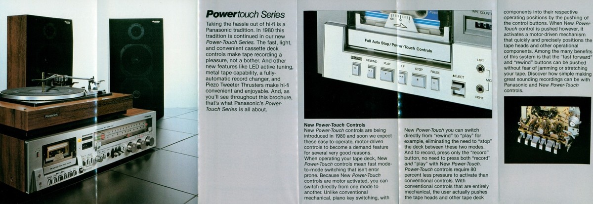 1980 Panasonic Powertouch Series Stereo Audio Dealer Brochure