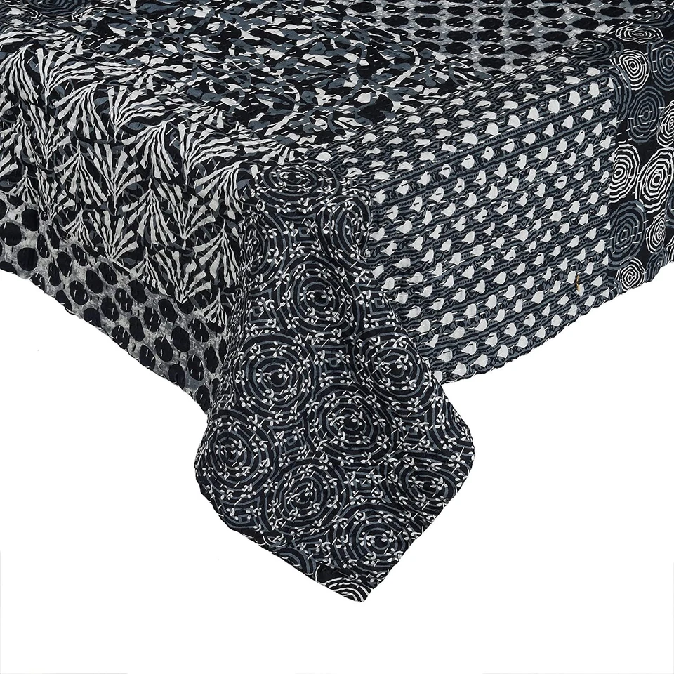 Индийское лоскутное одеяло Kantha королевского размера покрывало ручной работы лоскутное одеяло принт Gudari - Изображение 3 из 4