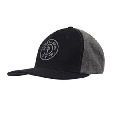 Golds Gym Flat Peak Cap Black/Grey Onesize Schwarz/Grau Kappe Baumwolle
