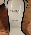 ALEXANDER WHITE Suede Stiletto Heels Sandals Shoes Black Size 38.5 ITALY 🇮🇹 — photo 7