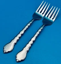 2 Oneida CELLO Salad Dessert Forks 6 3/4 Community Stainless Flatware Silverware