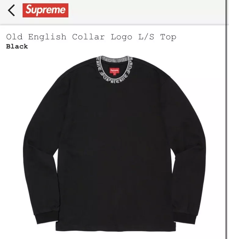 Supreme Old English S/S Top Tee Black Ｌ