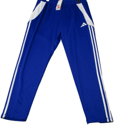 Adidas Tiro 24 Track Pants Mens XL Soccer Training Blue White Stripe Zip Pockets
