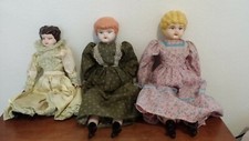 China head dolls OLD 15" 14.5" 12" with china hands feet