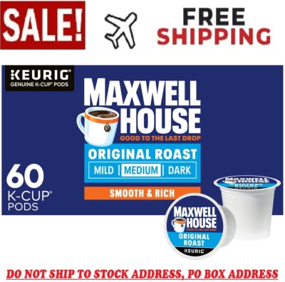 Maxwell House Original Roast Medium Roast K-Cup  Coffee Pods, 60 ct. Box