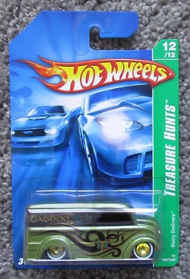 HOT WHEELS 1/64 DIECAST STH SUPER TREASURE DAIRY DELIVERY TATTOO GOLD BASE #12