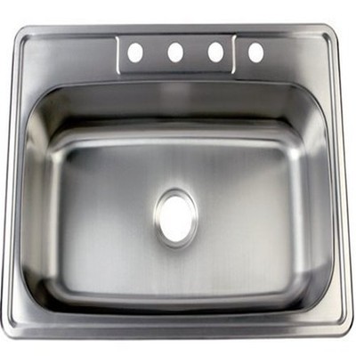 Kingston Brass Studio 22 X 33 Gourmetier Self Rimming Single Bowl Kitchen Sink G