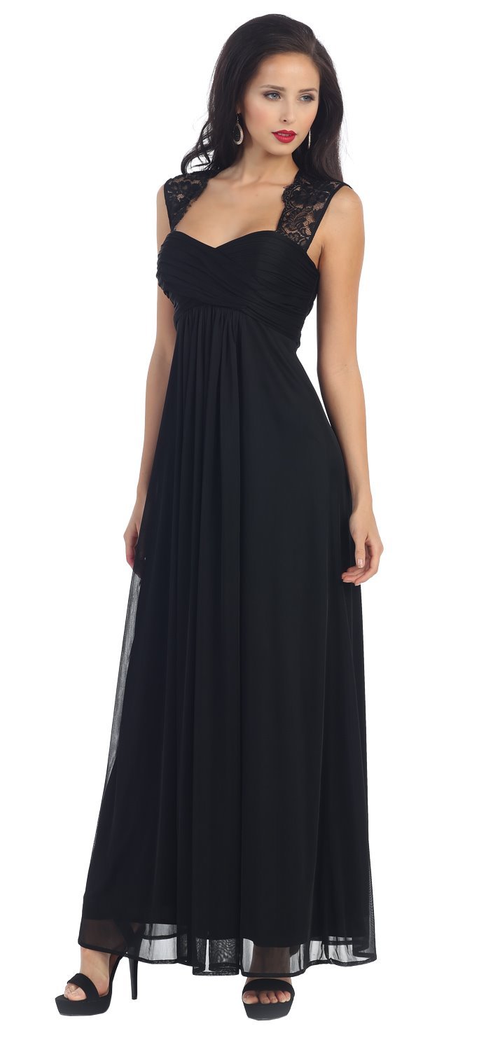 Pageant Party Long Prom Formal Occasion Bridesmaid Dresse Ball Gown Black SZ 6