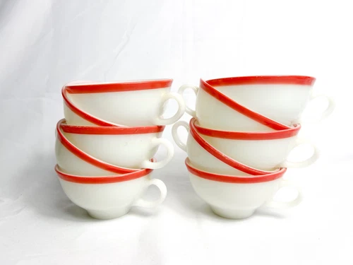 Vintage Pyrex Cup with Pink Flamingo Border