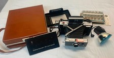 Polaroid Automatic 100 Land Camera, color w/Flash Orig.Case VGC Untested