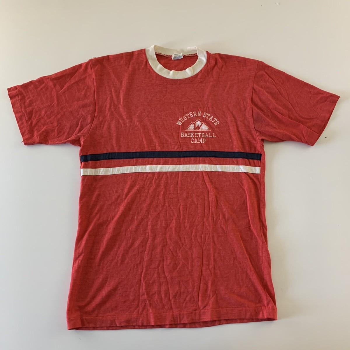 Vintage 70s Champion Men's Short Sleeve Ringer T Shirt Western