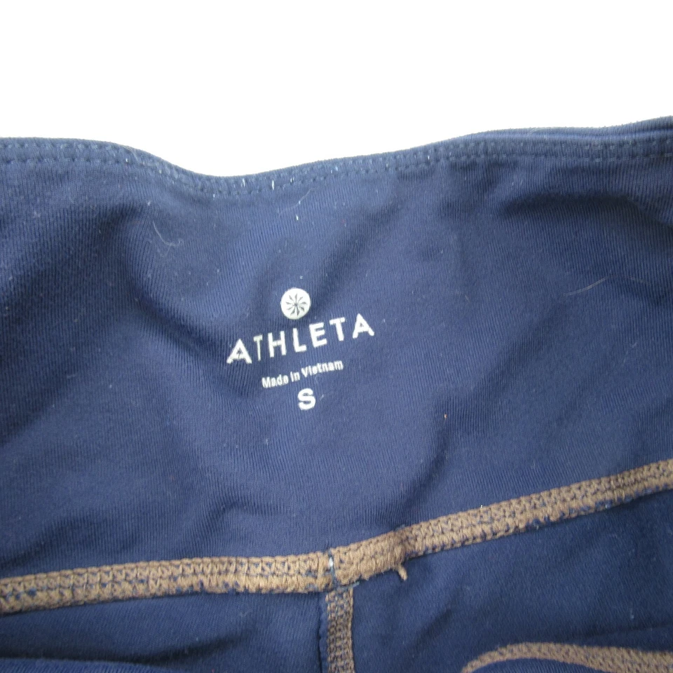 Athleta Leggings Womens Small Blue Yoga Workout Waist 24" Inseam 18" Lightweight - Image 4 of 4