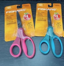 NEW Fiskars Comfort Glitter Grip Non-Stick Blade Student Scissors Ages 12 
