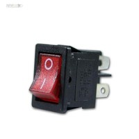 Mini-Wippschalter Rot, 2-Polig, Max. 250V/3A, Wippenschalter Schalter Schaltend