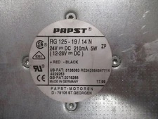 Papst RG 125-19/14 N 24VDC 210mA Fan  