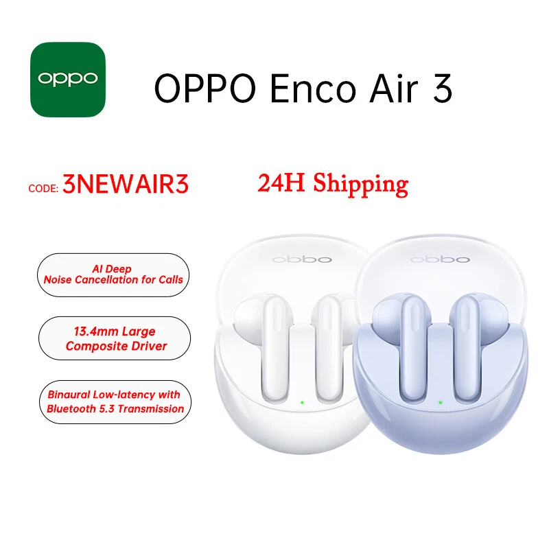 2023 New OPPO Enco Air 3 TWS Bluetooth Earphone Call Noise Cancelling  Wireless