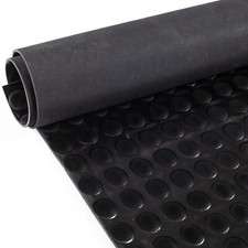 Gummi Bodenmatte SBR Schutzmatte Anti-Rutsch Bodenbelag Noppen Schwarz B-100cm