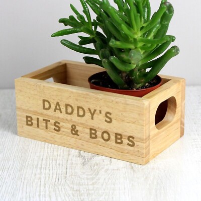 Personalisierte Bits & Bobs Mini Holzkiste Aufbewahrung Schlüssel Stifte Weihnachten Geschenkidee